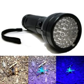 51 LED UV Scorpion Detector Hunter Finder Ultra Violet Blacklight Black Light Flashlight AA