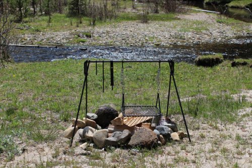 Frontier Campfire cooker BBQ cooking grill