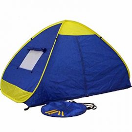 Genji Sports Instant Outdoor and Beach Tent, Blue/Yellow Trims, One Size