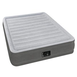 Intex Comfort Plush Mid Rise Dura Beam Airbed with Built in Electric Pump Bed Height  Full