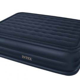 Intex Raised Downy Airbed with Built in Electric Pump Queen Bed Height