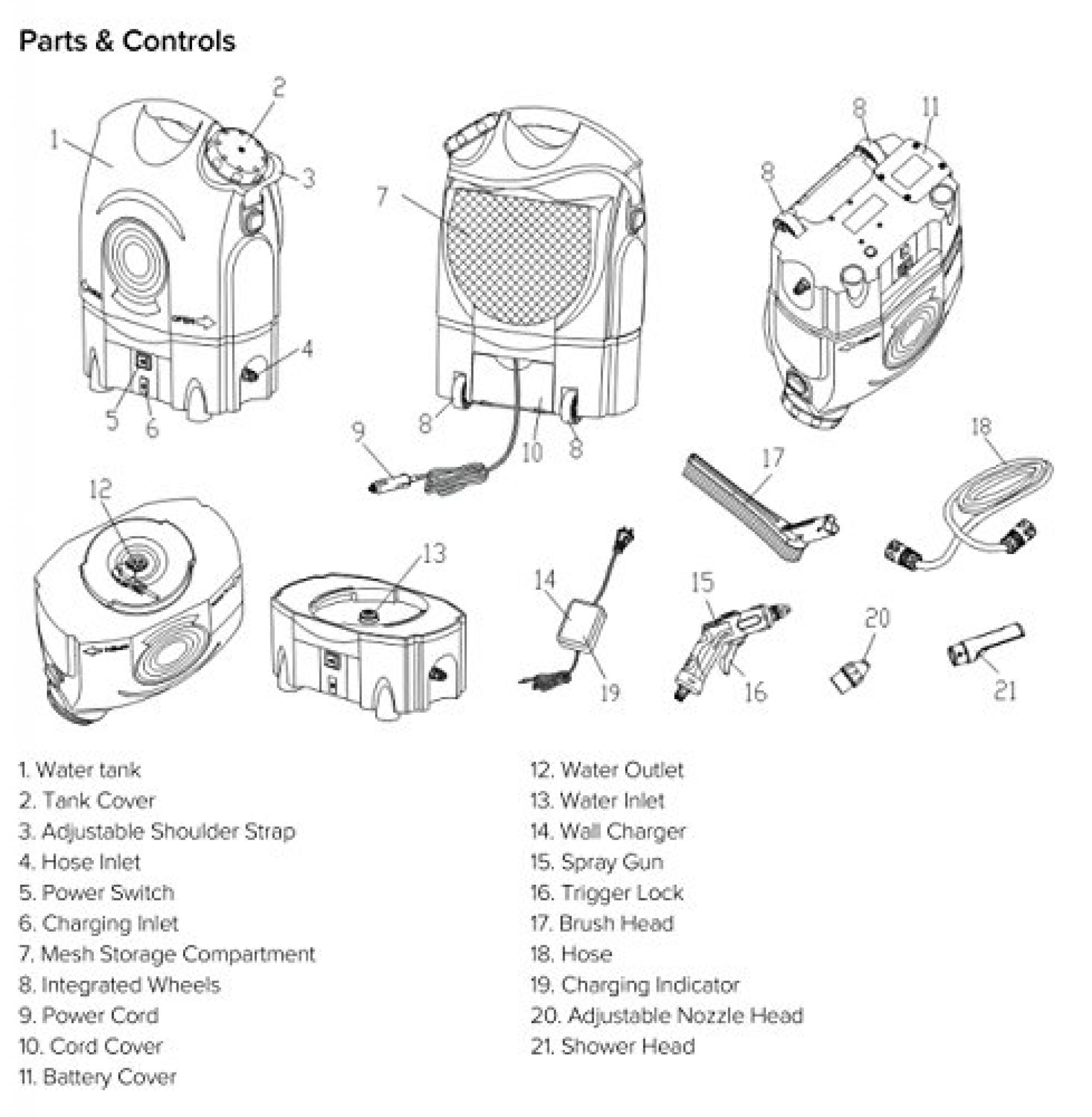 Ivation Multipurpose Electric Portable Smart Washer WaterTank w/ Built