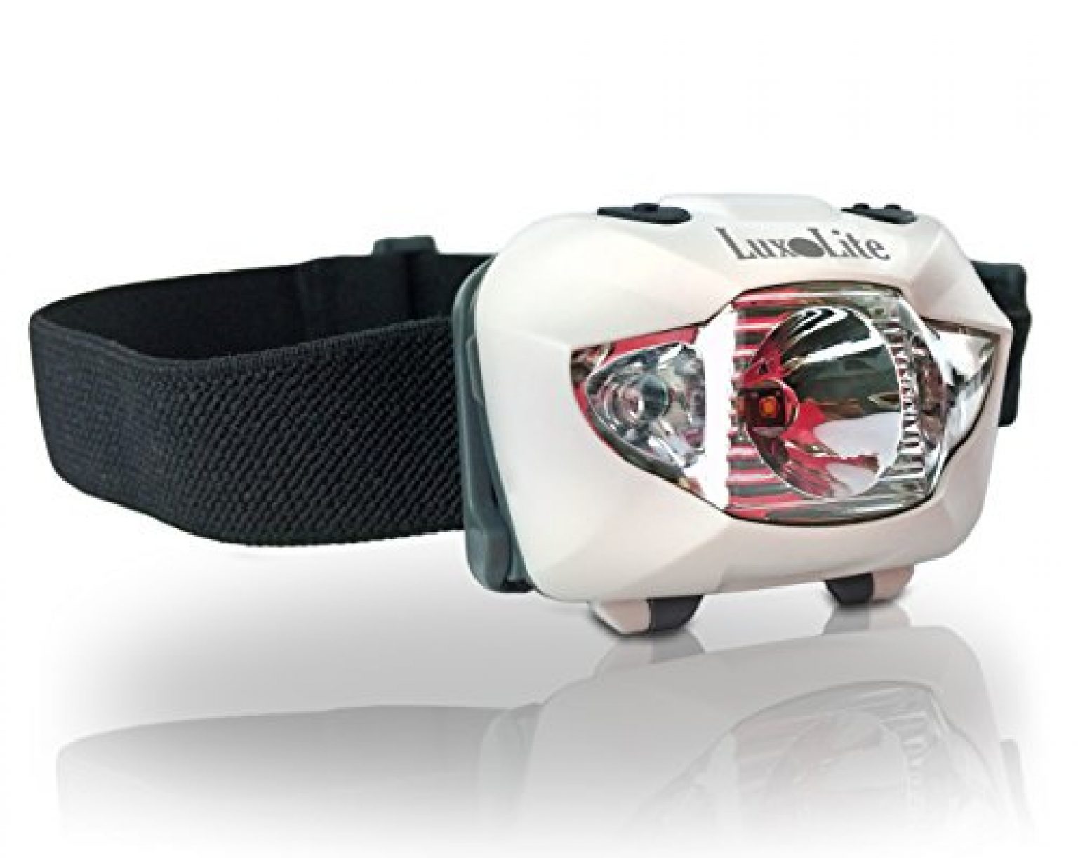 Luxolite White CREE LED Headlamp with Red Night Vision Simple Touch
