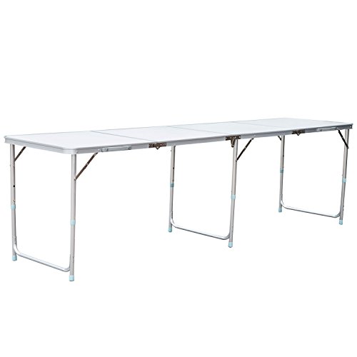 Outsunny Aluminum Camping Folding Camp Table w Carrying Handle