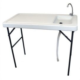 Palm Springs Folding Portable Fish Fillet Cleaning & Hunting Table with Sink