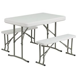 Plastic Folding Table And Benches