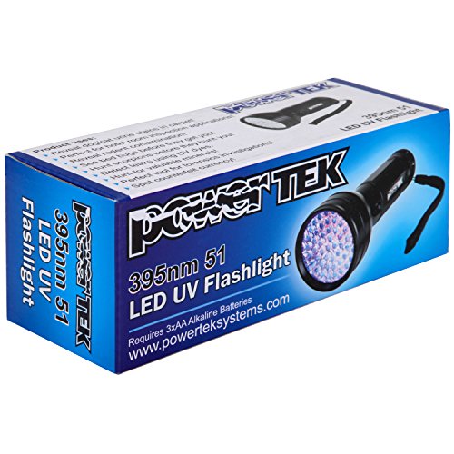 Power Tek Premium  LED  nm UV Ultraviolet Blacklight Flashlight Spot Scorpions Pet Urine Counterfeit Money Bed Bugs Minerals Leaks  Day Money Back Guarantee