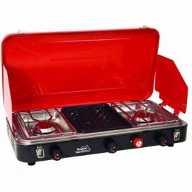 Texsport Carlisle High Output Dual Burner Piezo Igniter Propane Stove/Grill