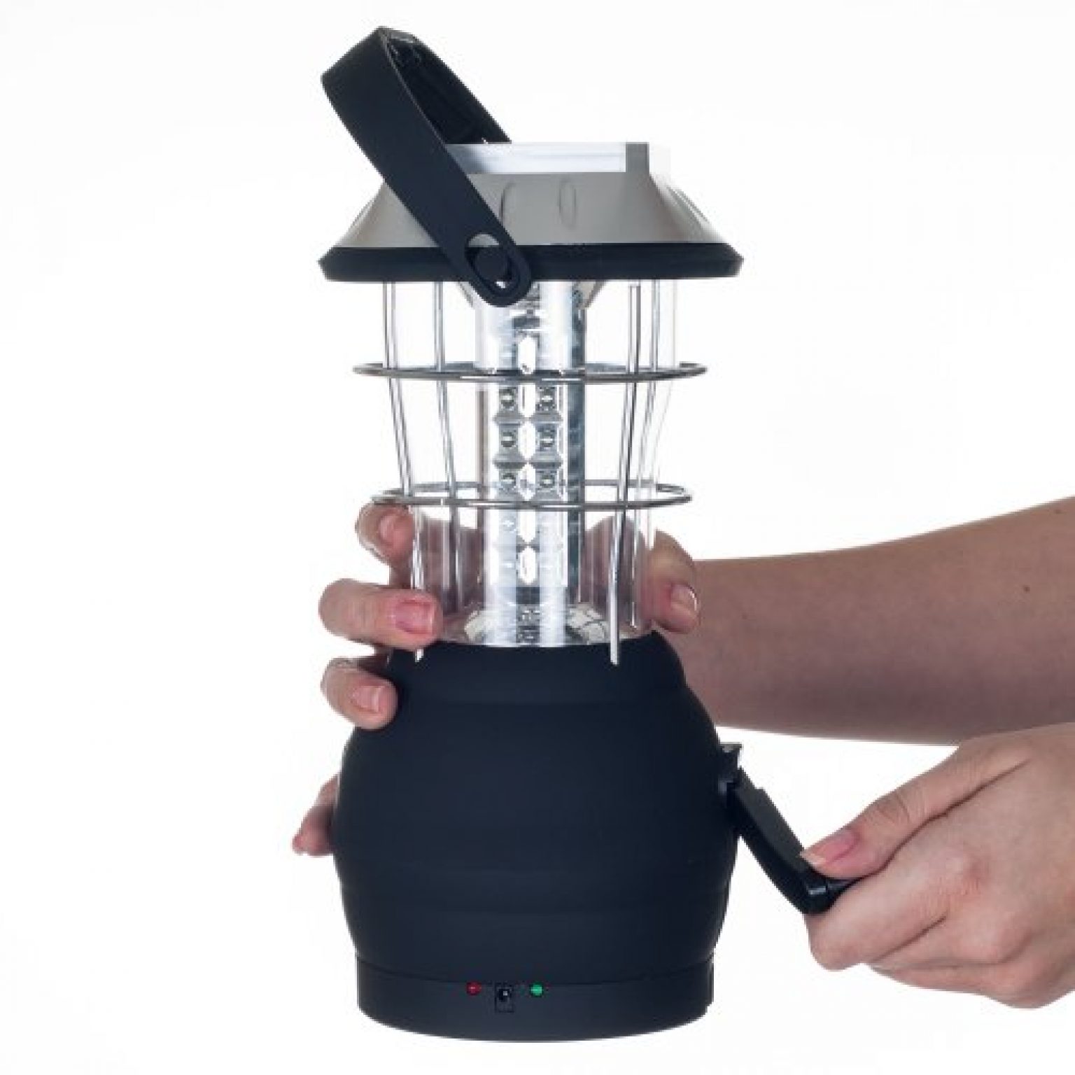 Whetstone 36 LED Solar and Dynamo Powered Camping Lantern, Black/Silver