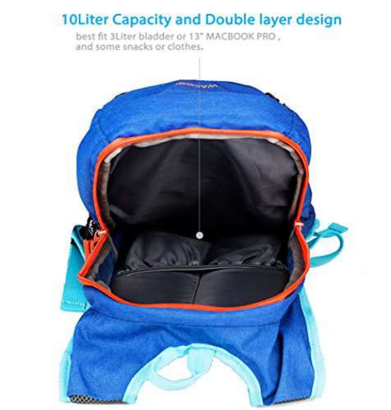 WACOOL Waterproof 10 Liter Hydration Bladder Pack, Cycling Running