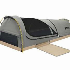 Kodiak Canvas  Person Canvas Swag Tent with Sleeping Pad Olive One Size