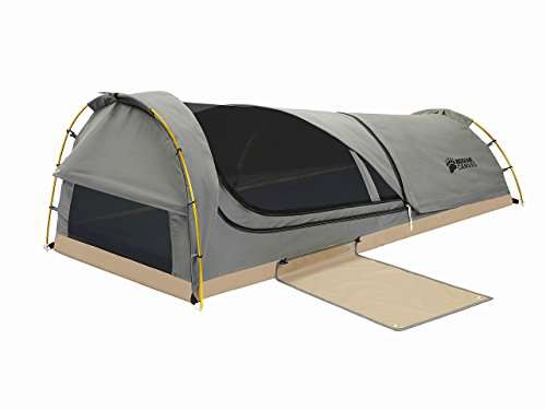 Kodiak Canvas  Person Canvas Swag Tent with Sleeping Pad Olive One Size