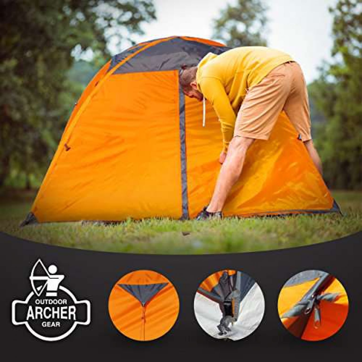 Archer Outdoor Gear 1 Person Ultralight Backpacking Tent