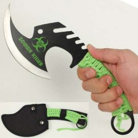 Zombie Killer Skullsplitter Throwing Axe Green