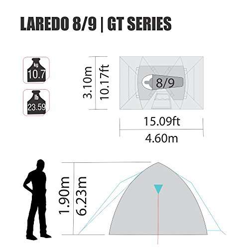 NTK Laredo GT  to  Person  by  Foot Sport Camping Tent  Waterproof mm