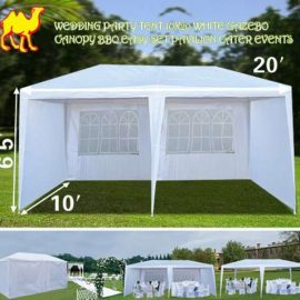 STRONG CAMEL Wedding Party Tent 10×20 White Gazebo Canopy BBQ Easy Set Pavilion Cater Events