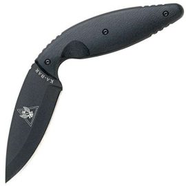 Ka-Bar TDI Law Enforcement Knife with Straight Edge, Black, Large