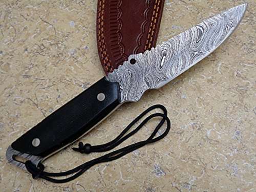Knife King Custom Damascus Handmade Hunting Knife Full tang Comes with a sheath